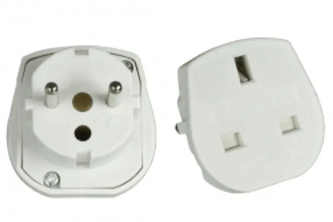 Hovedbilde UK til EU-adapter Hvit