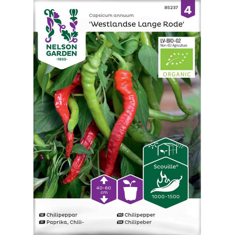 Chilipepper, Westlandse Lange Rode, Org.