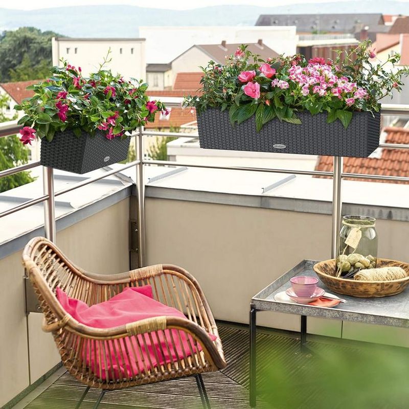 Balconera Cottage 80 'Light Grey', Lechuza Balkongkasse