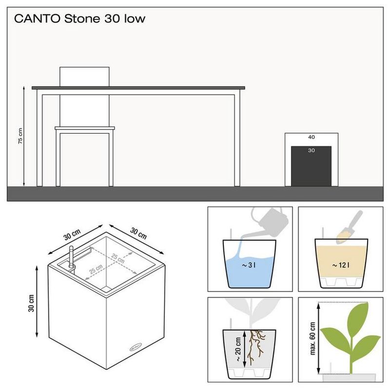 Canto Stone 30, Lechuza Blomsterpotte
