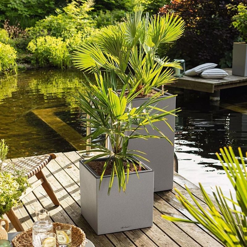 Canto Stone 40 High LED, Lechuza Blomsterpotte